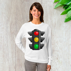 Camiseta Sinal de Trânsito Luz Vermelha Amarela Verde