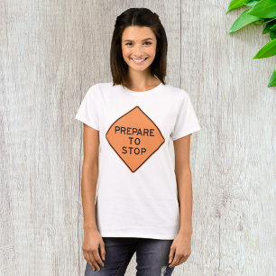 Camiseta Sinal de Trânsito Prepare para Parar