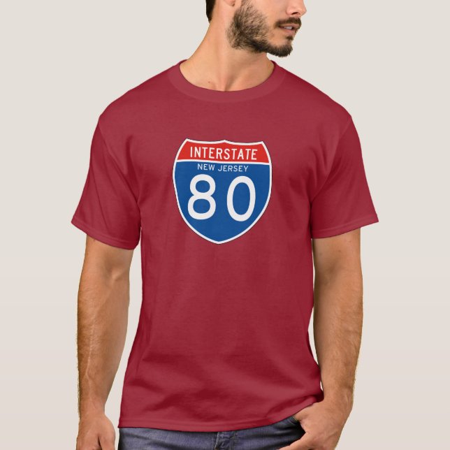 Camiseta Sinal de um estado a outro 80 - New-jersey (Frente)