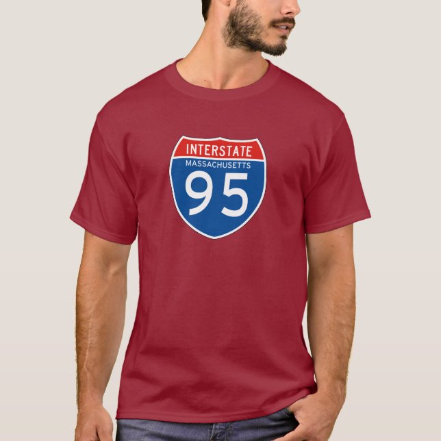 Camiseta Sinal de um estado a outro 95 - Massachusetts (Frente)
