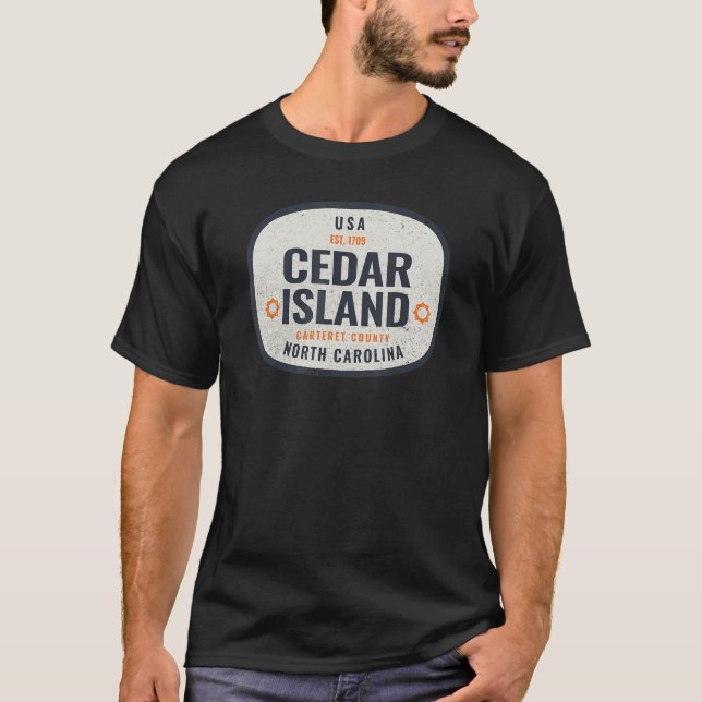 Camiseta Sinal de Vacinação do Summertime da Ilha Cedar NC (Frente)