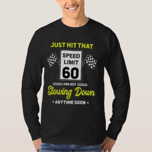Camiseta Sinal de velocidade de aniversário 60 mph - Frio e