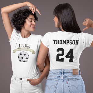 Camiseta Sinal de Vintagem de Futebol em Estrelado