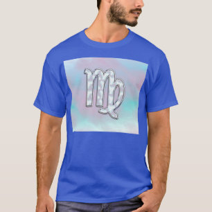 Camiseta Sinal de Virgo Zodiac em Pastels Estilo de Nacre I
