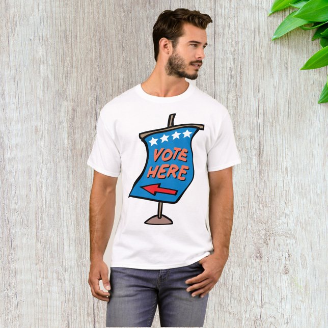 Camiseta Sinal de Votação Aqui (Criador carregado)