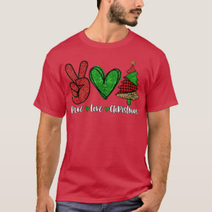 Camiseta Sinal de Xadrez de Natal da Paz Chris
