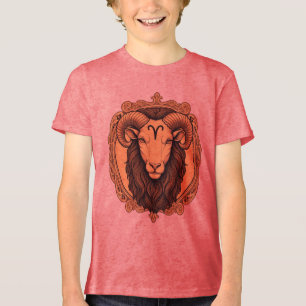 Camiseta Sinal de Zodíaco Aries design clássico vermelho