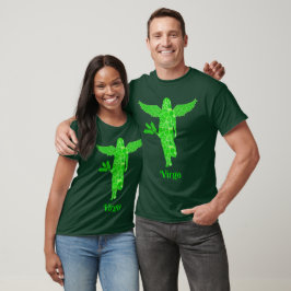 Camiseta Sinal de Zodíaco para Virgo em tons de verde