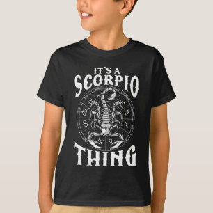 Camiseta Sinal de Zodíaco Scorpio Horoscope Animal de aniv