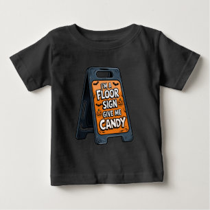 Camiseta sinal do chão me dê doce fantasia de halloween pre
