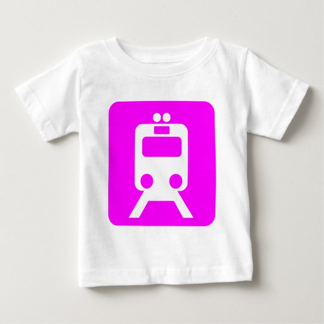 Camiseta Sinal do comboio - Magenta (Frente)