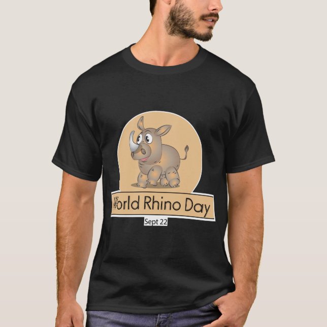 Camiseta Sinal do Dia do Rinoceronte (Frente)