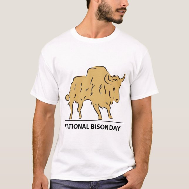 Camiseta Sinal do Dia Nacional do Bisão (Frente)