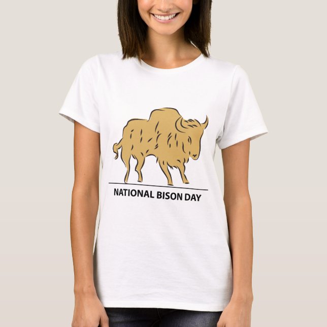 Camiseta Sinal do Dia Nacional do Bisão (Frente)
