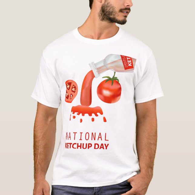 Camiseta Sinal do Dia Nacional do Ketchup (Frente)