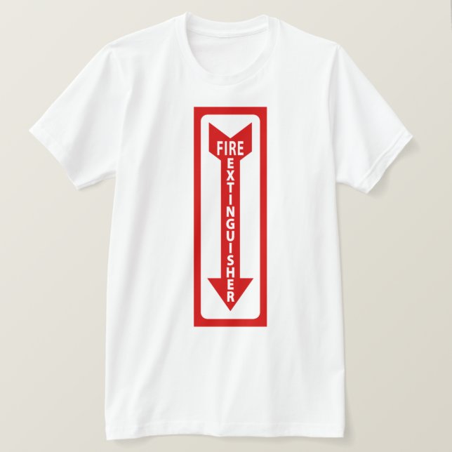Camiseta sinal do extintor (Frente do Design)