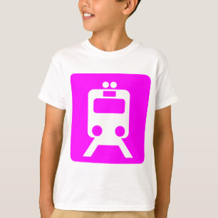 Camiseta Sinal do trem - magenta