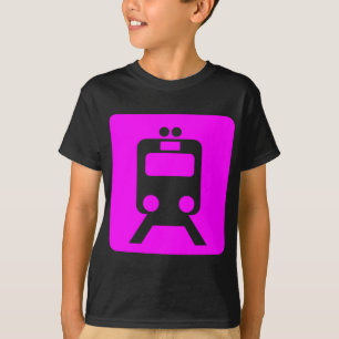 Camiseta Sinal do trem - magenta