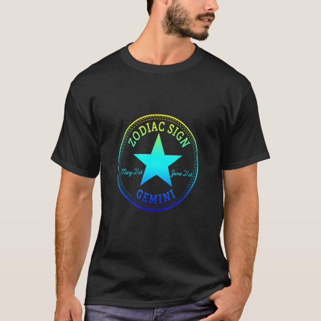 Camiseta SINAL DO ZODÍACO GÊMEOS nascido em Maio & Junho As (Frente)