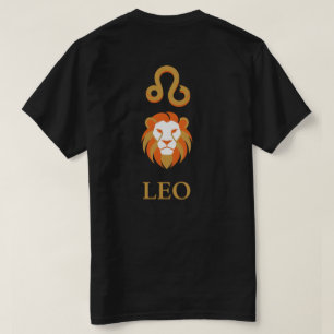 Camiseta Sinal do Zodíaco Leão Dourado Minimalista Regal