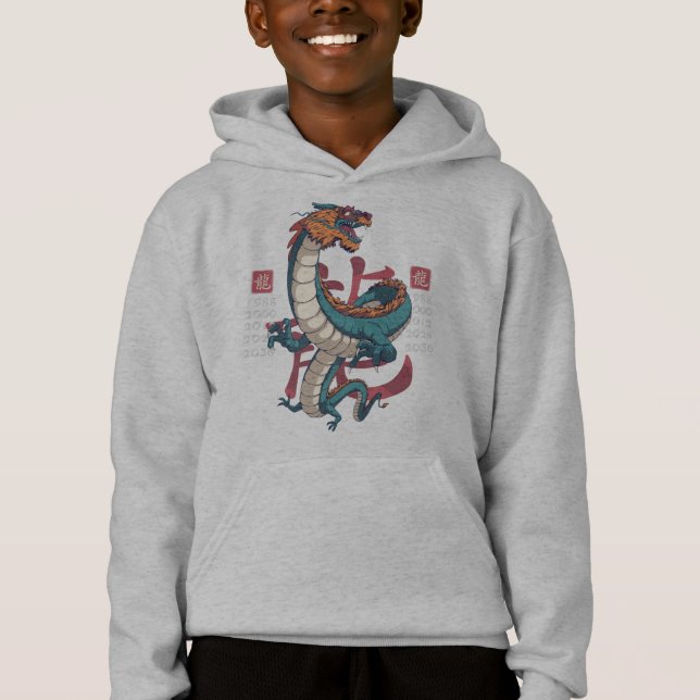 Camiseta Sinal do Zodíaco Leste Dragão Chinês (Frente)