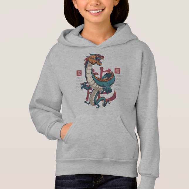 Camiseta Sinal do Zodíaco Leste Dragão Chinês (Frente)