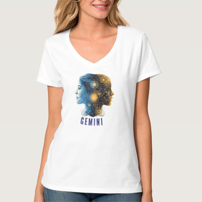Camiseta Sinal Gemini Zodiac (Frente)