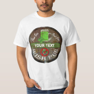 Camiseta Sinal irlandês personalizado engraçado do bar