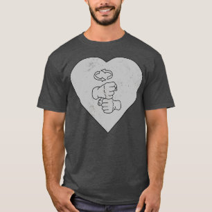 Camiseta Sinal Language Heart Coffee Marble