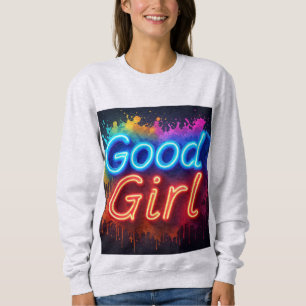 Camiseta Sinal Neon de Good Girl com Salpicos de Tinta Ping