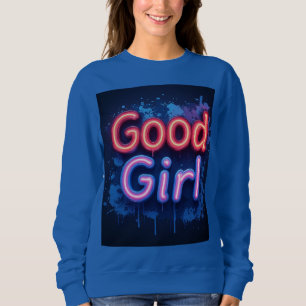 Camiseta Sinal Neon de Good Girl Com Salpicos de Tinta Ping