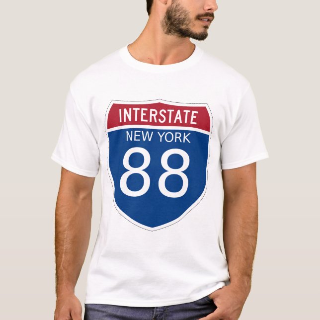 Camiseta Sinal New York Interstate 88 (Frente)