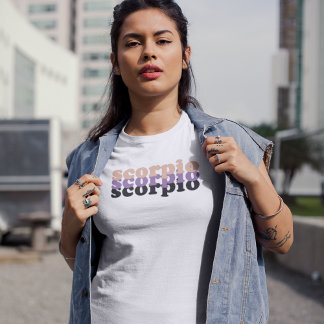 Camiseta Sinal Scorpio Zodiac | Cor de energia preta