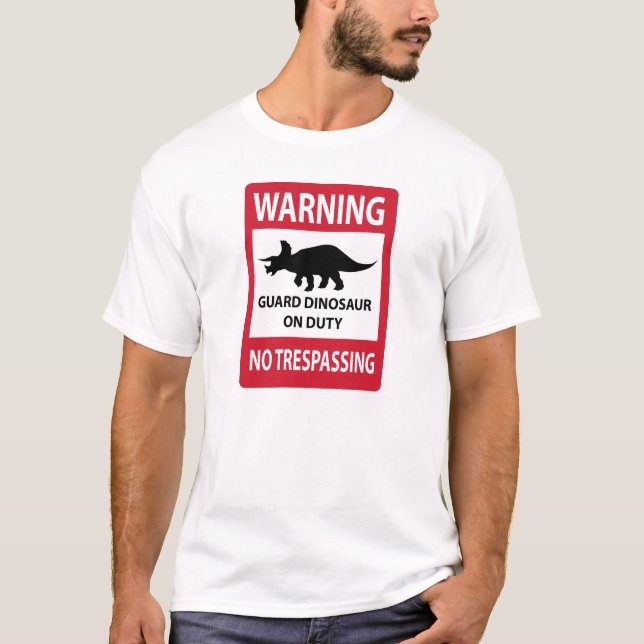 Camiseta Sinal Sem Passagem (Triceratops) (Frente)