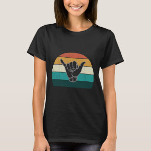 Camiseta Sinal Shaka e Surf - Resfriado Surfista Vintage Su