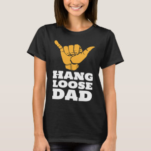 Camiseta Sinal Shaka havaiano Loose do Pai de surfe