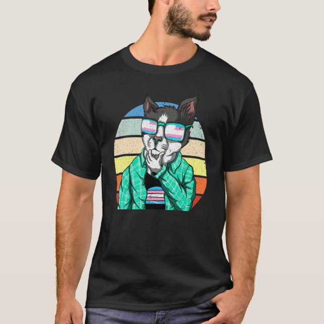 Camiseta Sinal Transsexual Cat Lgbt T (Frente)