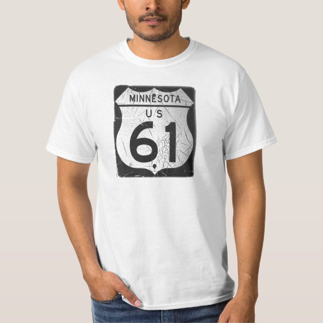 Camiseta Sinal velho da estrada 61 (Frente)