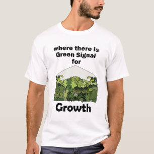 Camiseta Sinal Verde de Estufa para Abertura de Jardim de C