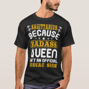 CAMISETA SINAL ZODIAC DA RAINHA SAGITTARIUS BADASS DAS MULH