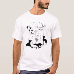 Camiseta Sinal Zodiac e Pets Correspondentes.Virgo - Greyho