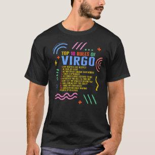 Camiseta Sinal Zodíaco 10 Principais Regras De Virgo Astrol