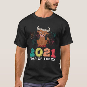 Camiseta Sinal Zodíaco de Ano Novo chinês 2021 Ano da Ox