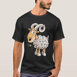 Camiseta Sinal Zodíaco de Ovinos Felizes para Aries