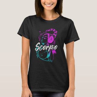 Camiseta Sinal Zodíaco Scorpio Belo Nascer De Garota Em Out