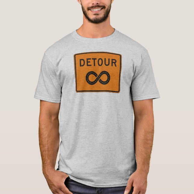 Camiseta Sinalização de Ciclovias com Desvios Infinitos (Frente)