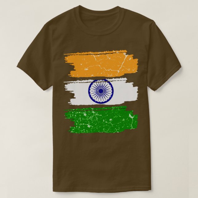 Camiseta Sinalizador 1 da Índia (Frente do Design)