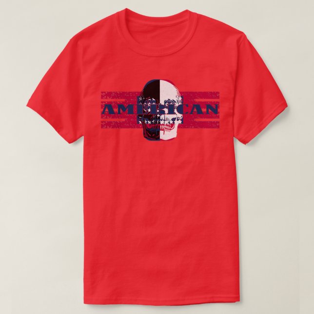Camiseta Sinalizador 2 do Skull Americano (Frente do Design)
