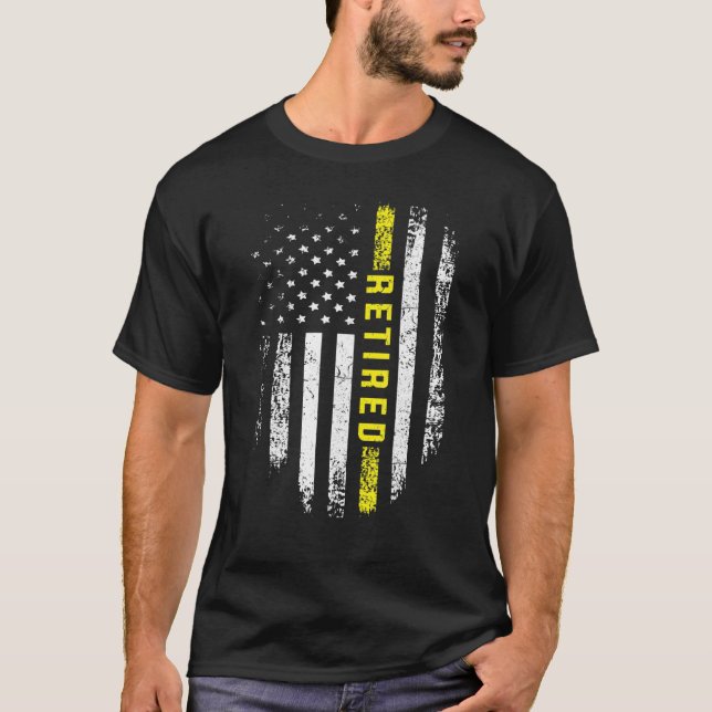 Camiseta Sinalizador 911 do Dispatcher Thin Yellow Line (Frente)