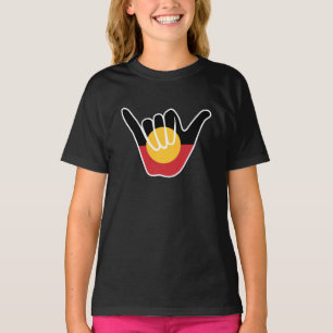 Camiseta Sinalizador aborígena australiano Shaka sinal de a